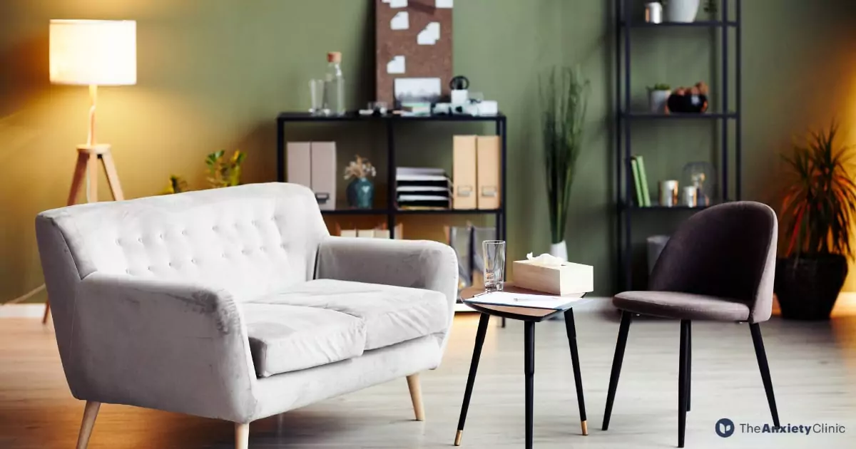 A psychologist’s workspace symbolising professional mental health support.